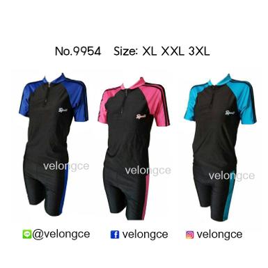 ชุดว่ายน้ำผู้ใหญ่ 2 ชิ้น แขนสั้น ขาสั้น ชุดว่ายน้ำผู้ใหญ่ 2 ชิ้น แขนสั้น ขาสั้น