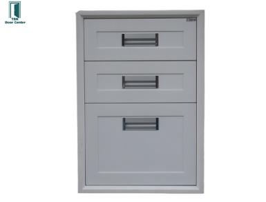 ตู้ลิ้นชัก 3ชั้นABSสีขาวกว้าง 45.5ซม.ลึก 50ซม.สูง 65.5ซม.พร้อมถาดรองช้อน+มือจับสไตล์โมเดิร์น