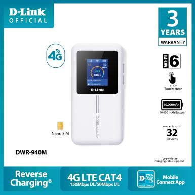 D-LINK DWR-940M 4G 150 Mbps White Pocket Wi-Fi