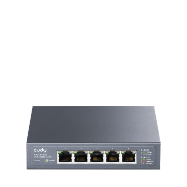 CUDY HS105 5-Port 2.5G Metal Switch, 5 10/100/1000M/2.5G RJ45 Ports