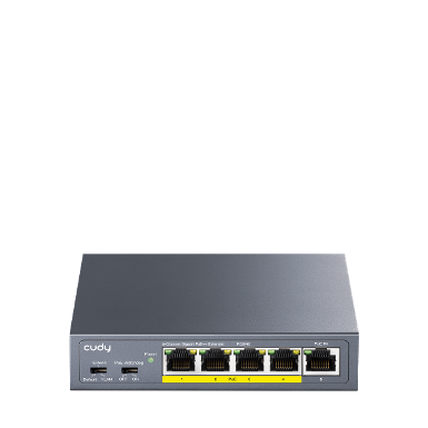 CUDY POE40 4 Channel Gigabit PoE++ Extender, 1P PoE++ In, 4P PoE+ Out