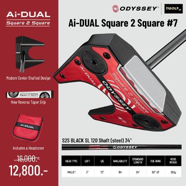 Ai-DUAL Square 2 Square 7 Putter Shaft S2S SL120 BLACK shaft (steel) 34" AI รุ่นล่าสุดที่สร้างการ
