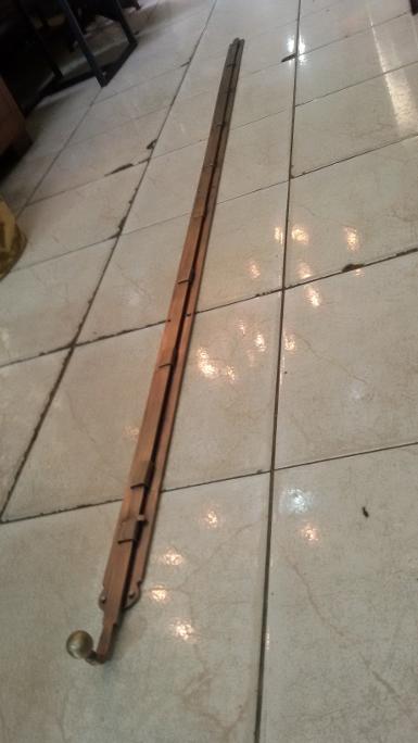 Brass Door Lock Item Code W.009B size long 164 cm. wide 4 cm. Brass Door Lock Item Code W.009B size long 164 cm. wide 4 cm.