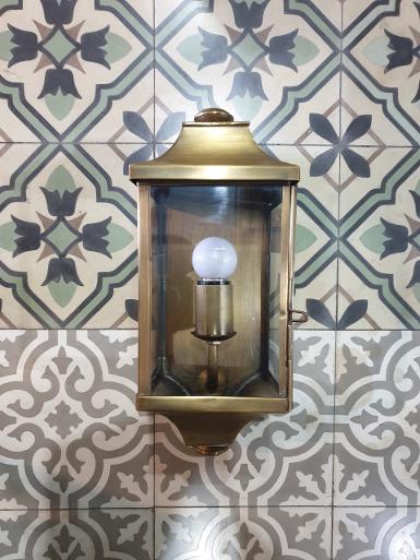 Wall Lamp brass with glass in door and out door Item Code WLJ016 size wide 5'' long 35 cm.deep 4'' Wall Lamp brass with glass in door and out door Item Code WLJ016 size wide 5'' long 35 cm.deep 4''