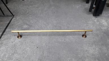 Clothes rack brass Item Code BCR18 size long 650 mm.pipe 12 mm.high 58 mm. base 38 mm. Clothes rack brass Item Code BCR18 size long 650 mm.pipe 12 mm.high 58 mm. base 38 mm.