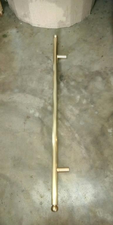 Brass door handle of Thailand Item Code AC.037Q size long 120 cm.diameter 1.2'' (32 mm.) Brass door handle of Thailand Item Code AC.037Q size long 120 cm.diameter 1.2'' (32 mm.)