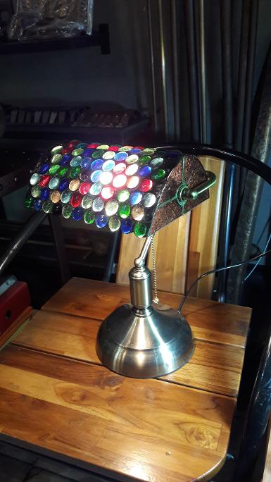 Desk lamp Item code DKL18B size shade long 22.5 cm. wide 14 cm. high 37 cm. base 18 cm. Desk lamp Item code DKL18B size shade long 22.5 cm. wide 14 cm. high 37 cm. base 18 cm.