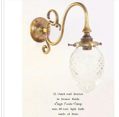 Wall Lamp brass with cut glass Item Code ELS.032 Wall Lamp brass with cut glass Item Code ELS.032