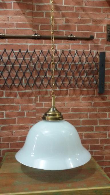 Hanging Lamp material brass with glass code B70W size shade 37 x h16 cm long 100 cm Hanging Lamp material brass with glass code B70W size shade 37 x h16 cm long 100 cm