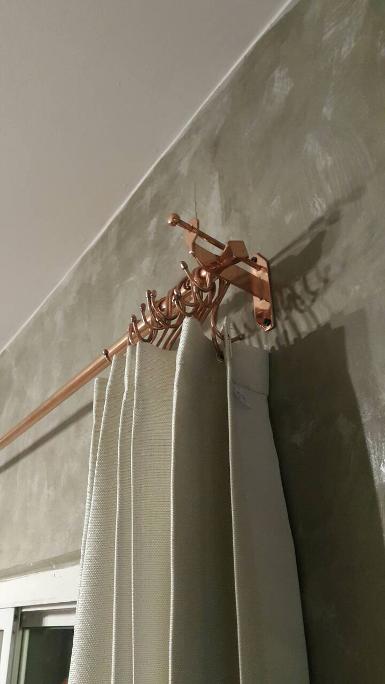 Copper curtain Item Code CPT09A size long 180 cm.pipe 19 mm. Copper curtain Item Code CPT09A size long 180 cm.pipe 19 mm.