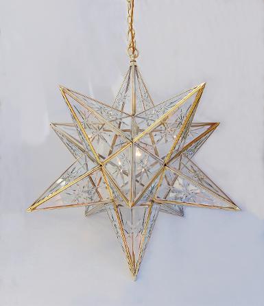 Star lantern beveled glass starburst Item Code ELS018SC size 24'' Star lantern beveled glass starburst Item Code ELS018SC size 24''