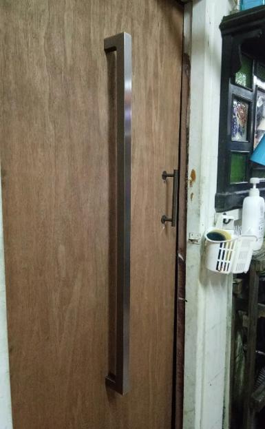 ฺBrass Door Handle Item Code NEW.006 size long 1000 mm. wide 1''x 1'' high 50 mm. ฺBrass Door Handle Item Code NEW.006 size long 1000 mm. wide 1''x 1'' high 50 mm.