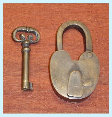 Brass key Item Code X.032 Brass key Item Code X.032
