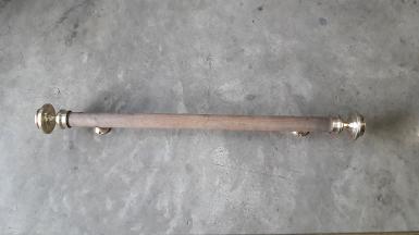 Brass door handle with teak wood item code AC20MP. Size60 cm.P38mm. Brass door handle with teak wood item code AC20MP. Size60 cm.P38mm.