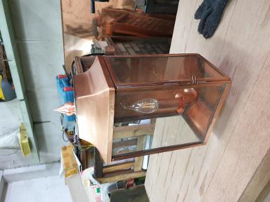 Copper Wall lamp . Copper Wall lamp .